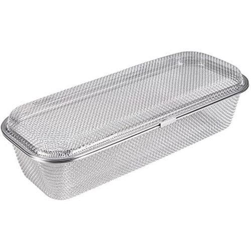 Dishwsher Basket, Stainless Steel Silverware Baskets, Replacement Dishwasher Utensil Rectangular Mesh Drain for Small Items Kitchen