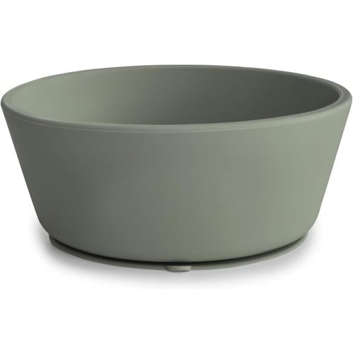 mushie Silicone Suction Bowl | BPA-Free Non-Slip Design (Dried Thyme)