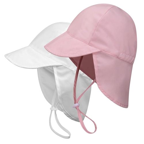 2 Pack Baby Sun Hats UPF 50+ Toddler Beach Hat for Girls Boys 0-4 Years