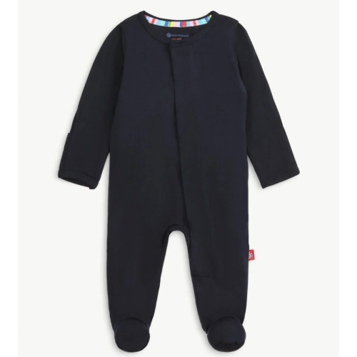onyx jet black solid modal magnetic parent favorite footie – Magnetic Me