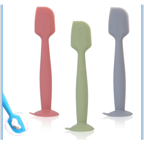 Baby Diaper Cream Spatula Applicator 3 Pack Butt Paste Spatula Soft Silicone,Diaper Rash Cream Applicator, Baby Essentials Must Haves Newborn Stuff (Red Green Grey)