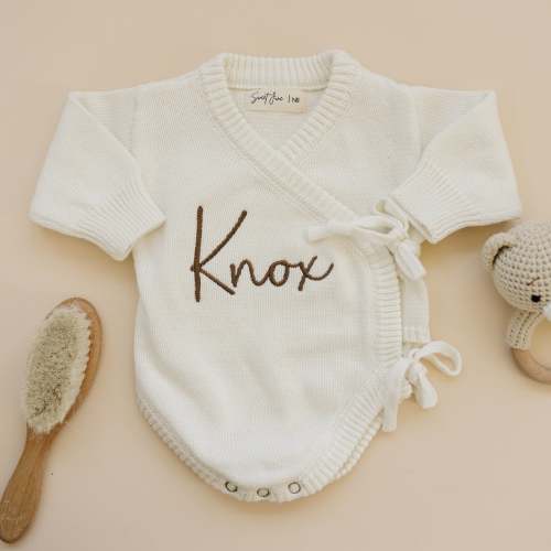 Knit Side Tie Romper - Milk