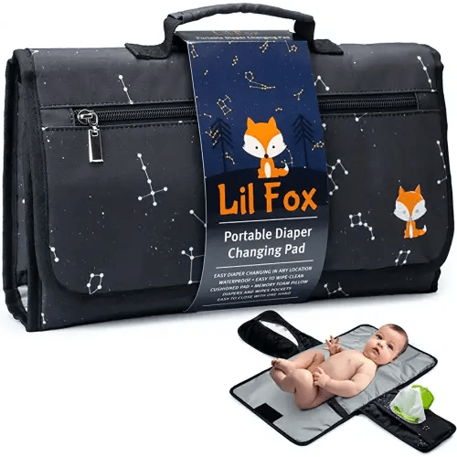 Portable Changing Pad - Waterproof Travel Baby Diaper Changing Pad, Mat Foldable, Wipes Pocket, Gifts