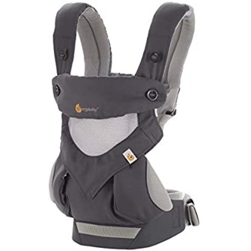 Ergobaby Carrier, 360 All Carry Positions Baby Carrier with Cool Air Mesh, Carbon Grey