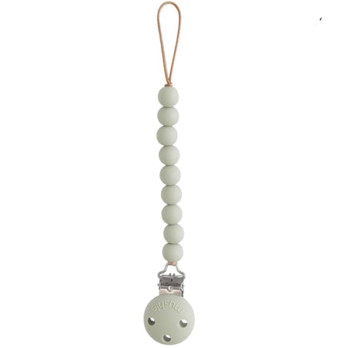 mushie 100% Silicone Baby Pacifier Clip BPA Free | Hera (Sage)