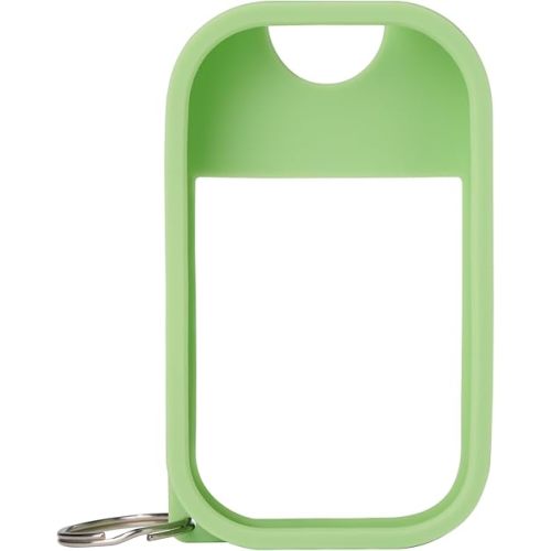 Touchland Hand Sanitizer Mist Case 1FL. OZ., Protective and Stylish Hand Sanitizer Spray Accessory, Silicone Case with Keyring, Matcha Green