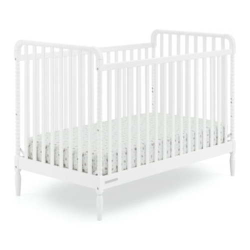 Delta Children Lily 4-in-1 Convertible Crib - Greenguard Gold Certified, Bianca White