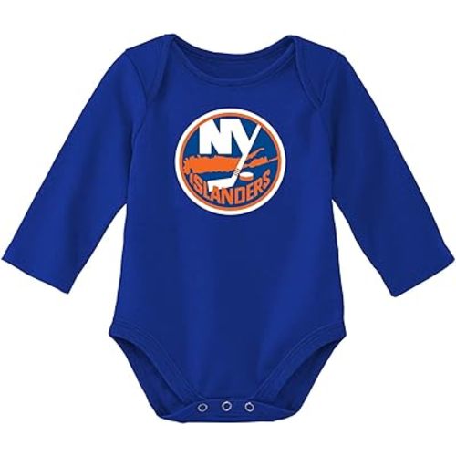 Outerstuff NHL Newborn & Infants 0-24 Months Primary Logo Long Sleeve Bodysuit Creeper Romper
