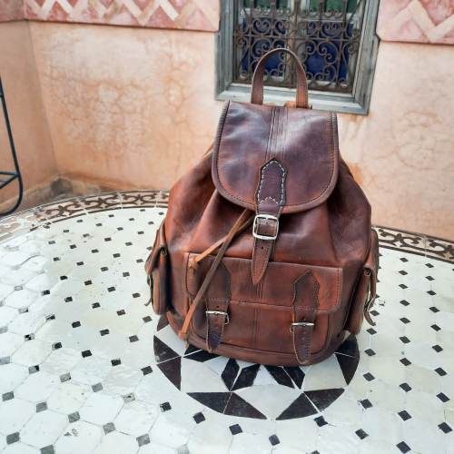 Handmade Leather Backpack – Travel Backpack for Men & Women – Rucksack Backpack