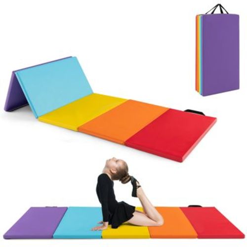 Infans 5-panel Folding Gymnastics Thick Mat 6.6' X 2.5' Tumbling Mat For Kids
