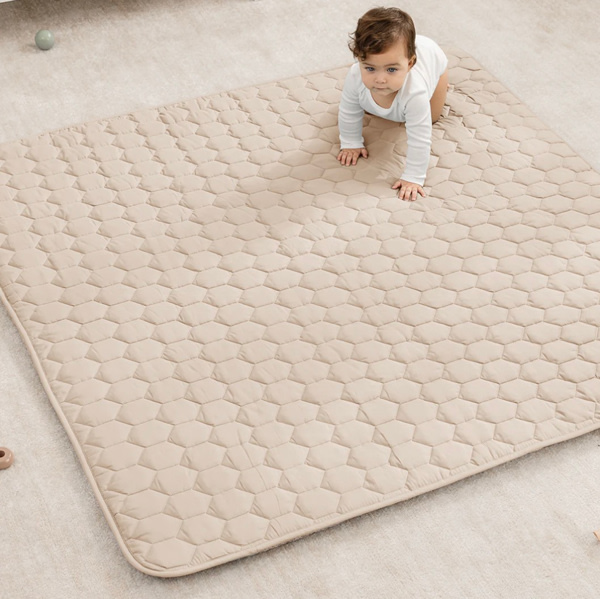 Play Mat with Non-Slip Bottom in Sand – Comfy Cubs
