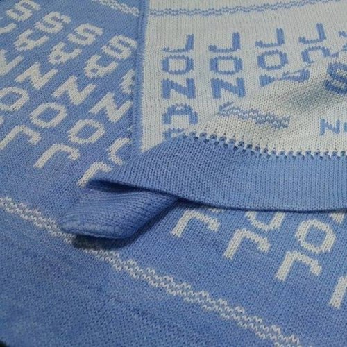 Blue Star and Light Blue - Custom Name Baby Blanket — The Blanket Lady