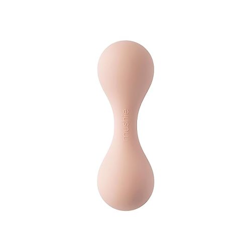 mushie Silicone Baby Shaker Rattle Toy | Ages 3+ Months (Blush)