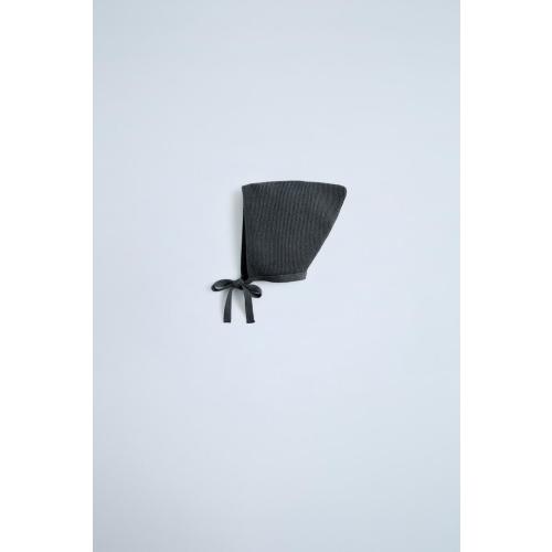SEED STITCH KNIT BONNET - Charcoal gray | ZARA United States