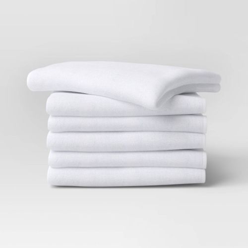 6pc Flour Sacks Kitchen Textile Set White - Room Essentials™: Modern Cotton Dish Towels, Plain Weave, Machine Washable