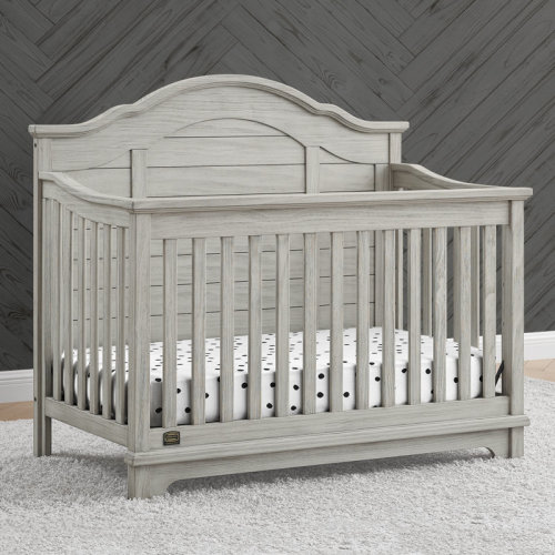 Simmons Kids Asher 6-In-1 Convertible Crib With Toddler Rail, Rustic Mist | Wayfair
