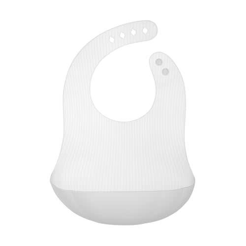 Olababy Fold N Go Silicone Baby Bib w Travel Case | Soft, Lightweight, Waterproof Bibs for Infants & Toddlers | BPA Free