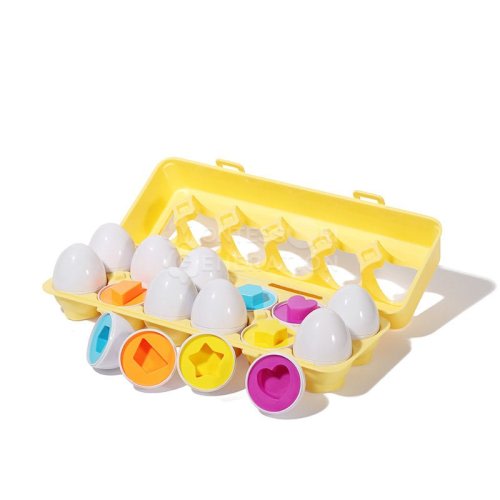 Montessori Geometric Eggs - Match to Learn Shapes and Colors!