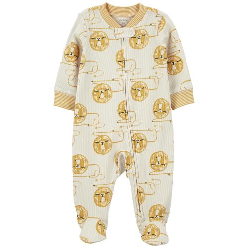 Baby Lion 2-Way Zip Cotton Blend Sleep & Play Pajamas - Size 6 Months