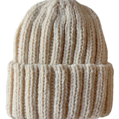 Baby's First Hat, Chunky Knit Bone