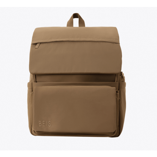 BÉIS 'The Ultimate Diaper Backpack' in Camel - Diaper Bag Backpack in Camel Brown