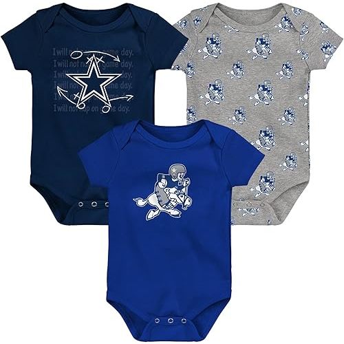 Newborn & Infant NFL Oilers Throwback Team Starter 3-Pack Bodysuit Set