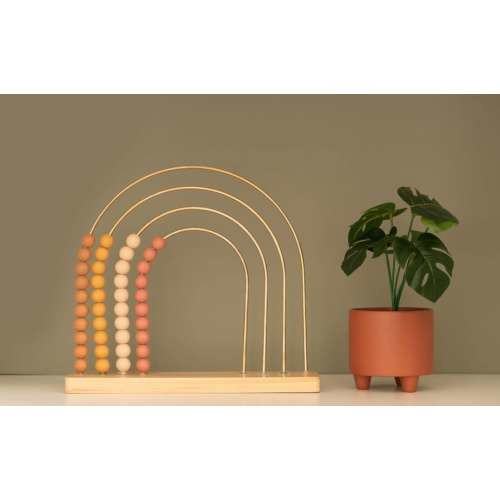 NEW Boho Rainbow Abacus Neutral Colors-STEM Toy- Boho Nursery Decor and Playroom Decor-Math Toddler- Montessori Toys Neutral Baby Gift