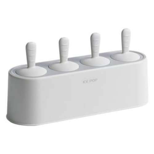 PREMIUS 4 Silicone Ice Pop Maker Mold Set, White, 9.25x2.95x4.52 Inches - White - 9.25x2.95x4.52 Inches