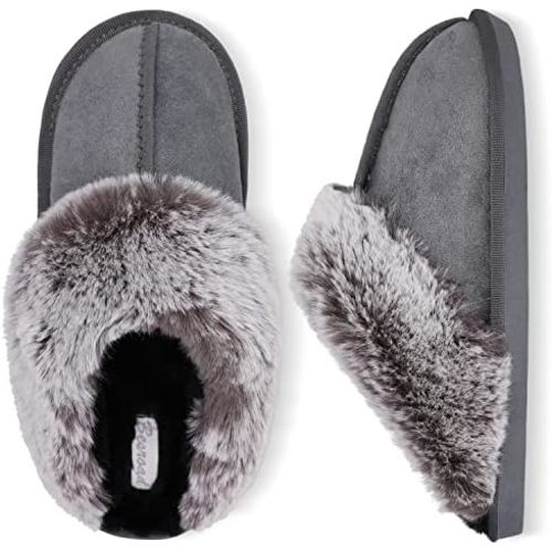 Besroad Winter Plush Slip-On Fuzzy House Slippers