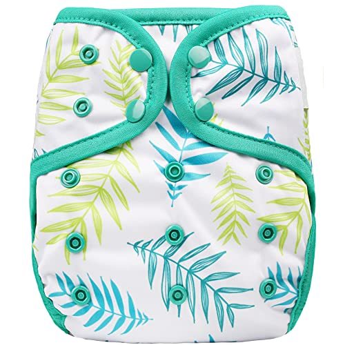 OsoCozy One Size Reusable Cloth Diaper Covers - Adjustable Snap Fit & Double Leg Gussets. Fits Babies from 8-35 Pounds.