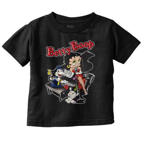 Betty Boop Vintage Cartoon Lounge Singer Toddler Girl Youth T Shirt For Kids