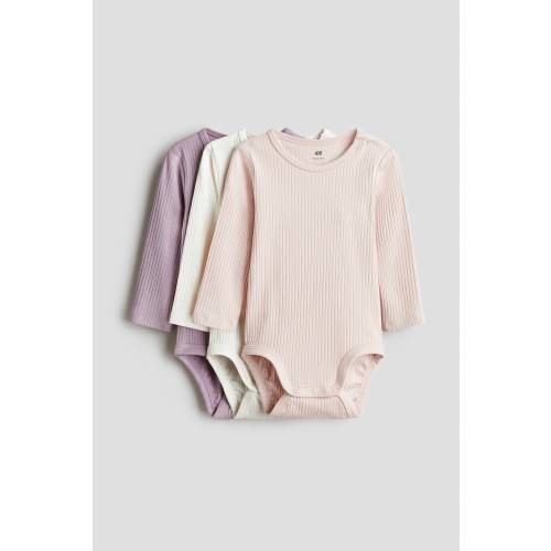 3-PACK RIBBED BODYSUITS