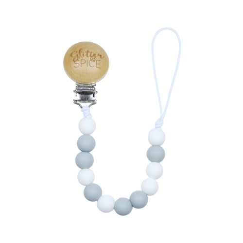 Glitter & Spice Pacifier Clip Greyson