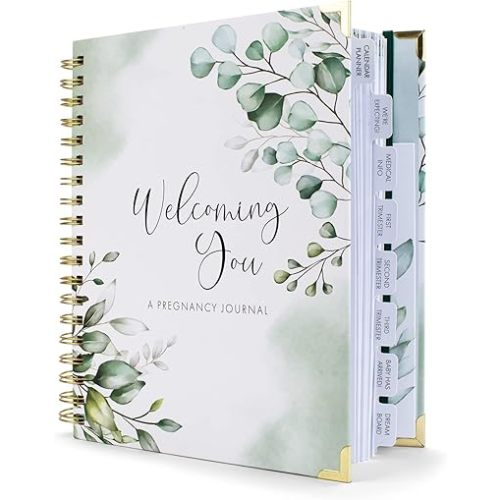 ZICOTO Pregnancy Journal and Memory Book with Stickers and Keepsake Pocket - Lovely Must Have Gift for First Time Moms to Be - The Perfect Planner to Track Your Little Ones Life-Changing Journey