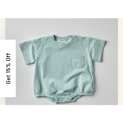Cory Pocket Romper in Light Blue | Baby and Toddler | WinnieandCrew.com – Winnie + Crew