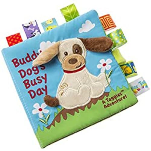 Taggies Touch & Feel Soft Cloth Book with Crinkle Paper and Squeaker, Buddy Dog : Pet Supplies