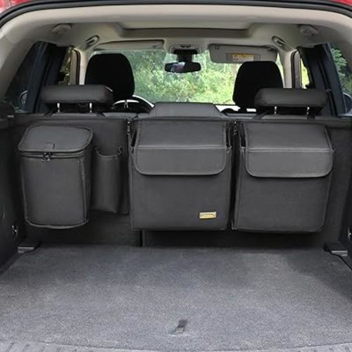 Deluxe Car Trunk Organizer, Detachable Backseat Hanging Organizer Storage Modules with Built-in Cooler for Car Small SUV, Patent Pending