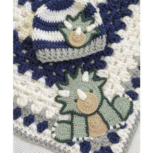 Crochet Baby Blanket - Baby Blanket - Handmade Baby Blanket - Dinosaur Baby Blanket - Crocheted Baby Blanket - Baby Dinosaur