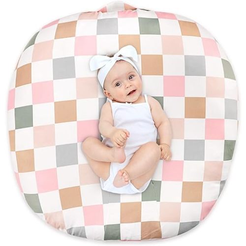 Newborn Lounger Removable Cover - Colorful Checkered