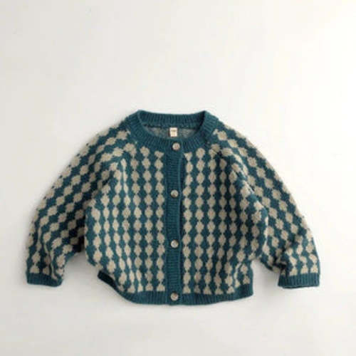 Patterned Button Down Knit Cardigan – Teeny Mini Me