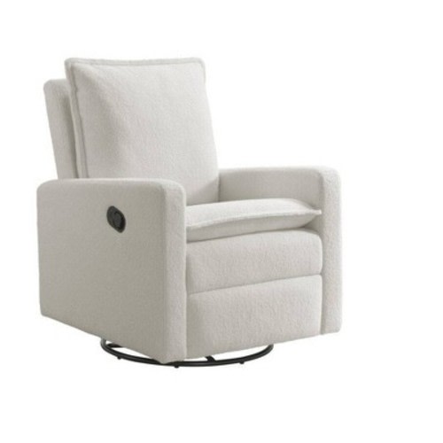 Oxford Baby Uptown Nursery Swivel Glider Recliner Chair, Color: Boucle White