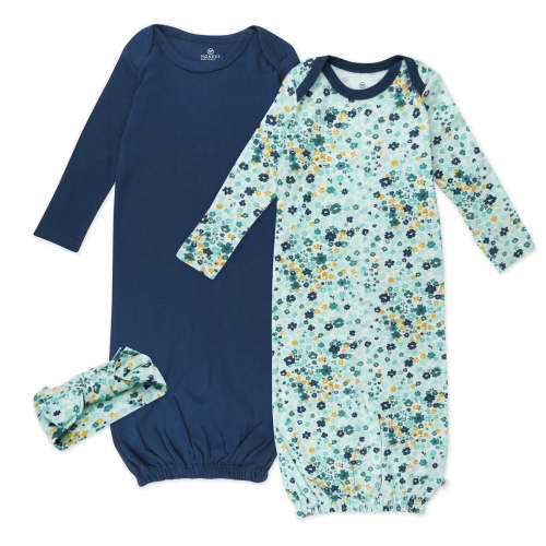 2-Pack Organic Cotton Sleeper Gowns with a Headband (0-6 Months)