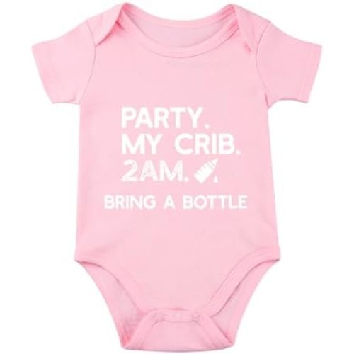 listery Party My Crib Bodysuit Funny Bodysuit Baby Sayings Baby Boy Clothes Party At My Crib 2 Am Bodysuits Baby Girl Clothes
