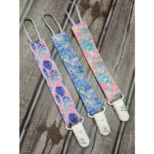 Pacifier Clips / Lilly Inspired / Preppy