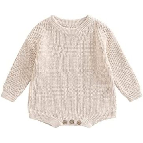 FYBITBO Baby Girl Boy Sweater Knit Oversized Pullover Sweatshirt Romper Onesie Warm Fall Winter Clothes Outfit Newborn