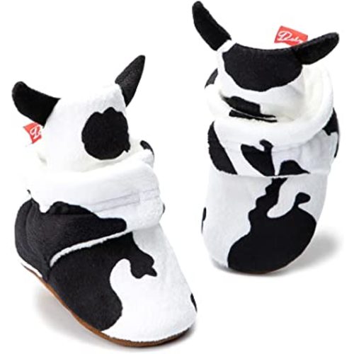 0-6 Months ohsofy Newborn Baby Cotton Booties Stay On Slipper Winter Warm Soft Shoes Non-Skid Infant Ankle Boots Crib Shoes