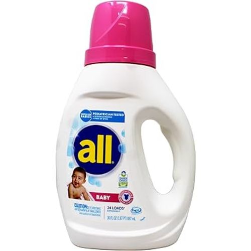 All Liquid Laundry Detergent, Gentle for Baby, 24 Loads, 30 fl oz