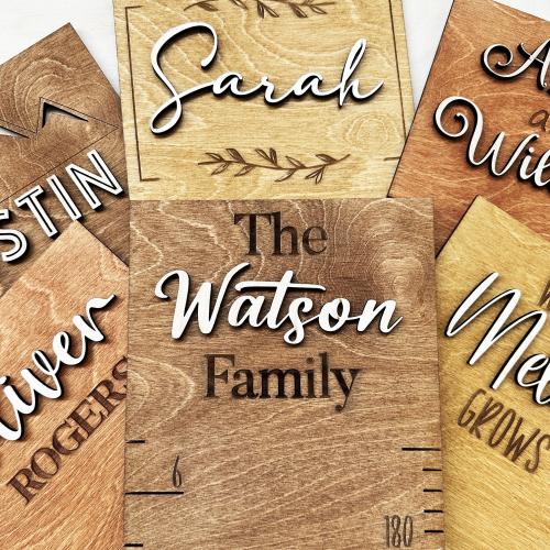 Wood Height Chart ,Wooden Nursery Decor, Family Growth Chart ,Growth Chart, Personalized Growth Chart, Baby Growth Chart