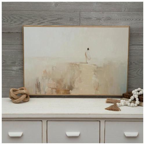 Jesus Walking On Soft Path Canvas Wall Decor