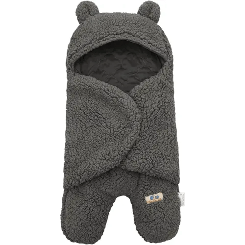 BlueSnail Newborn Receiving Blanket Baby Sleeping Wrap Swaddle (Gray)